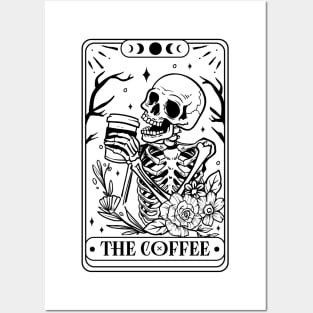 Skeleton Coffee Tarot Card Posters and Art